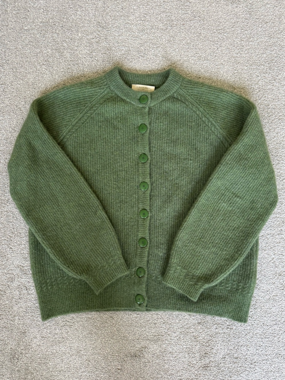 Sezane OTHELLO Green Cardigan - Size Large